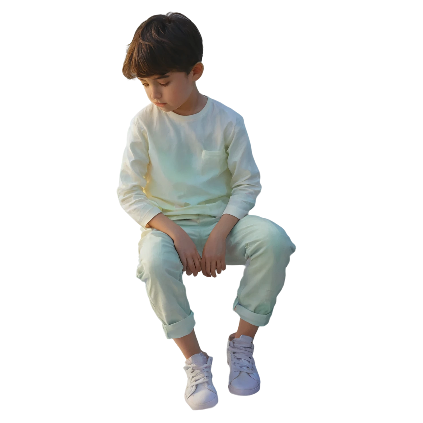 Boy watercolor sticker isolated on transparent background #13391