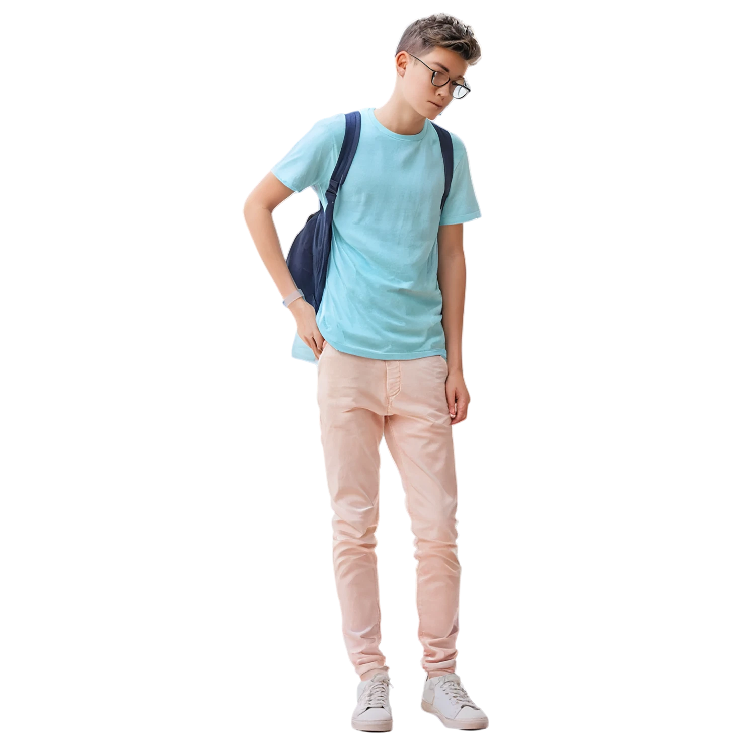 Boy watercolor sticker isolated on transparent background #13395