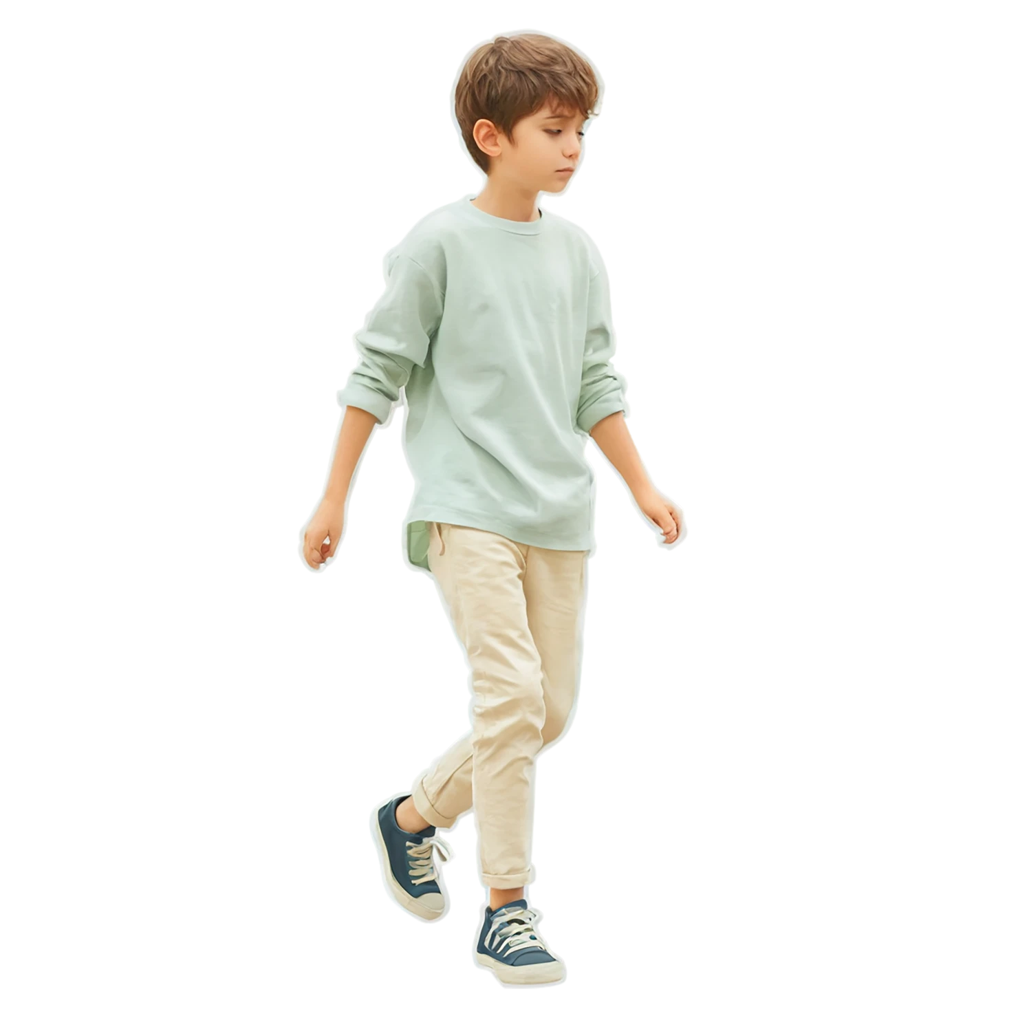Boy watercolor sticker isolated on transparent background #13418