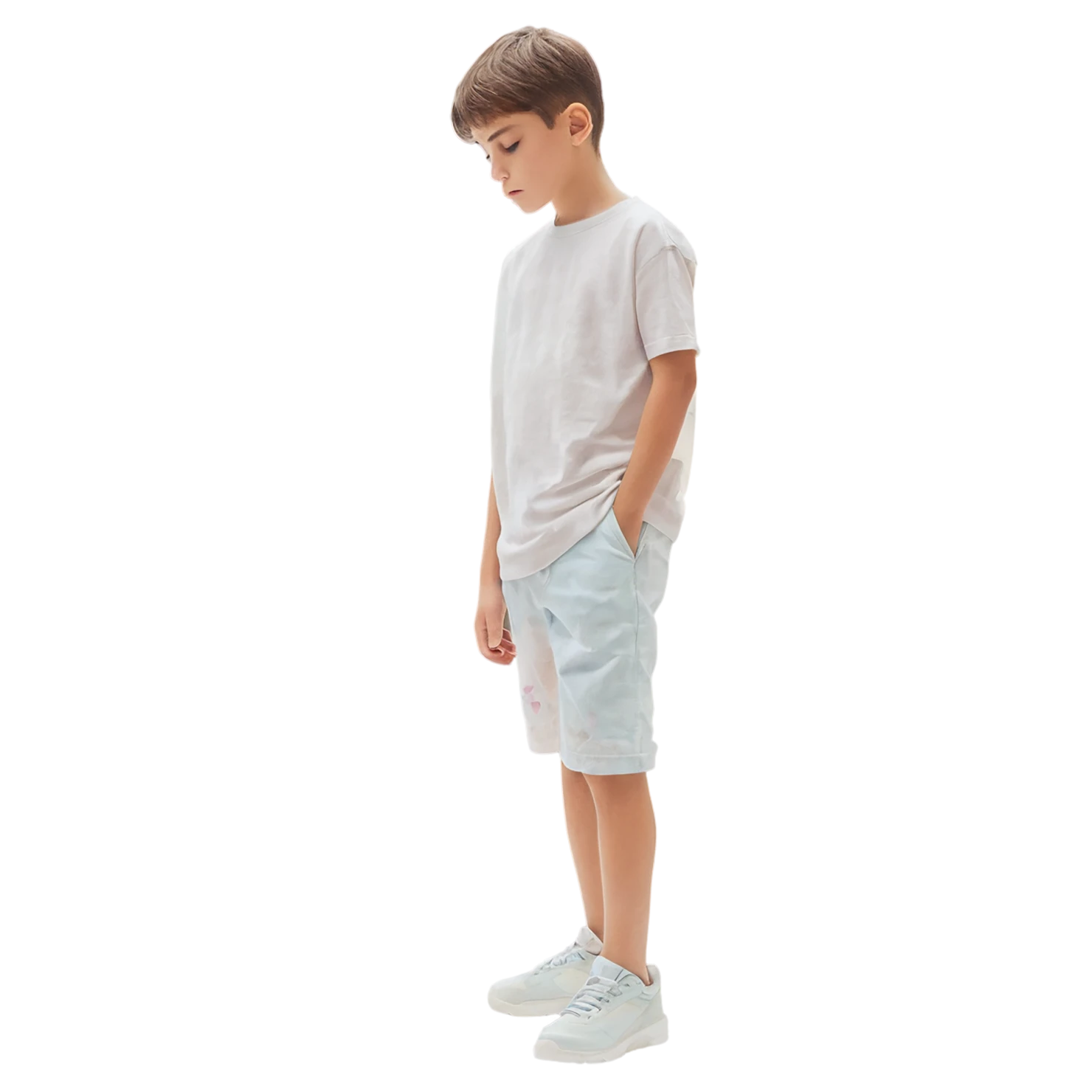 Boy watercolor sticker isolated on transparent background #13436