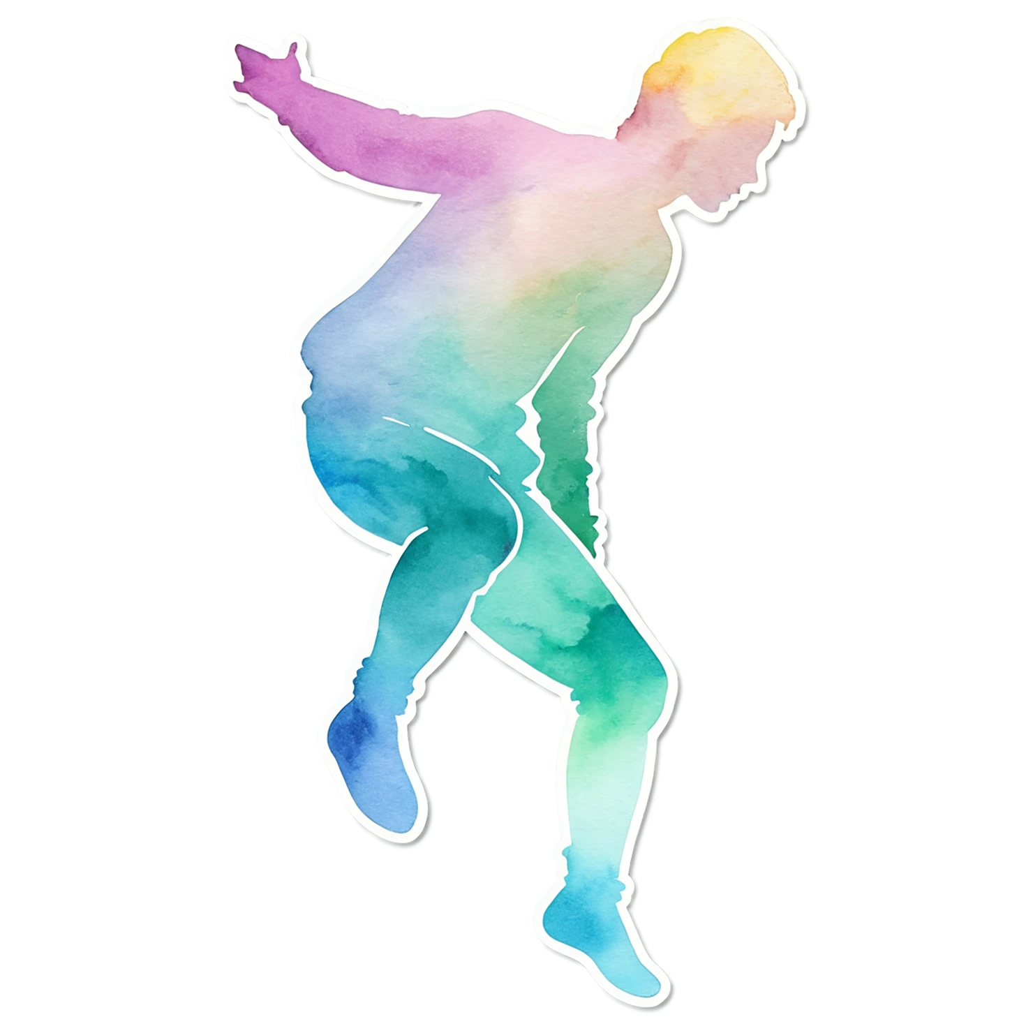 Boy watercolor sticker isolated on transparent background #13439