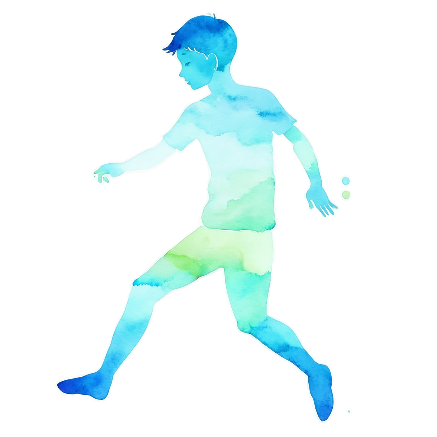Boy watercolor sticker isolated on transparent background #13451