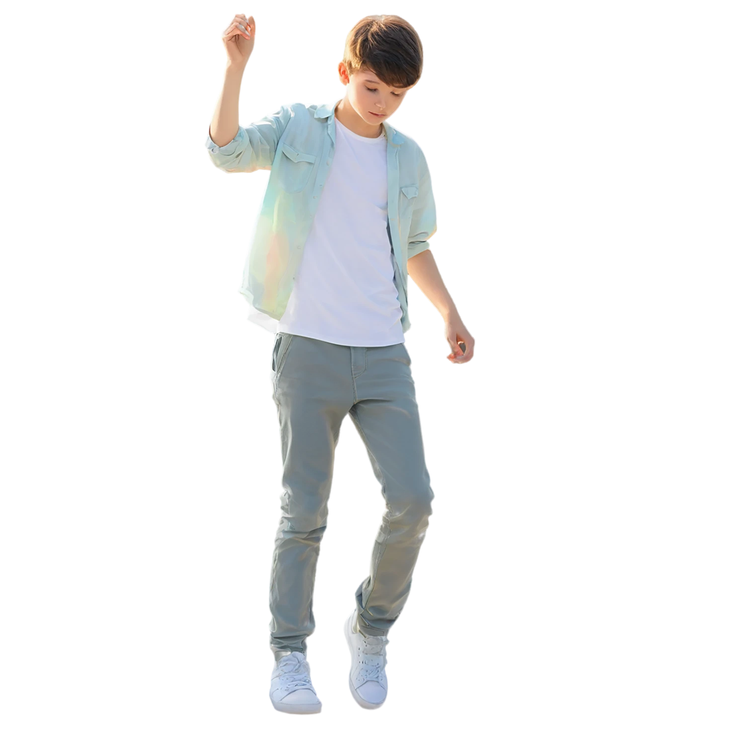 Boy watercolor sticker isolated on transparent background #13454