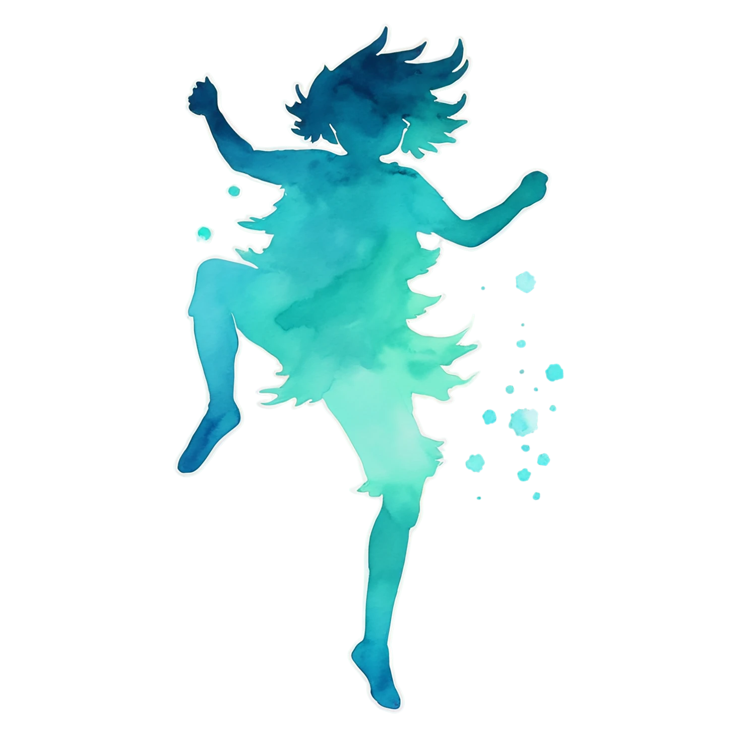 Boy watercolor sticker isolated on transparent background #13455