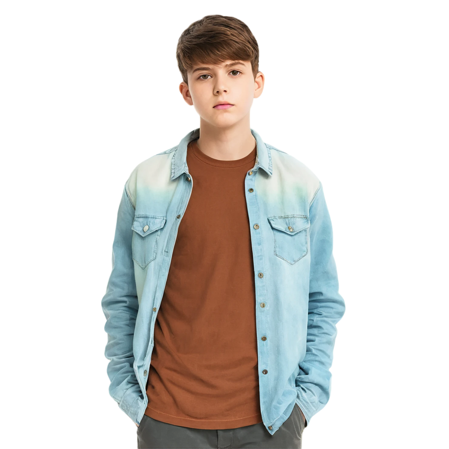 Boy watercolor sticker isolated on transparent background #13493