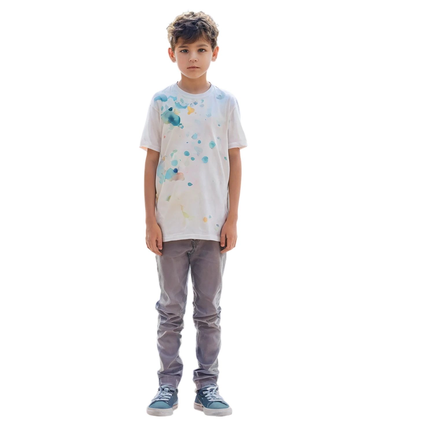 Boy watercolor sticker isolated on transparent background #13506