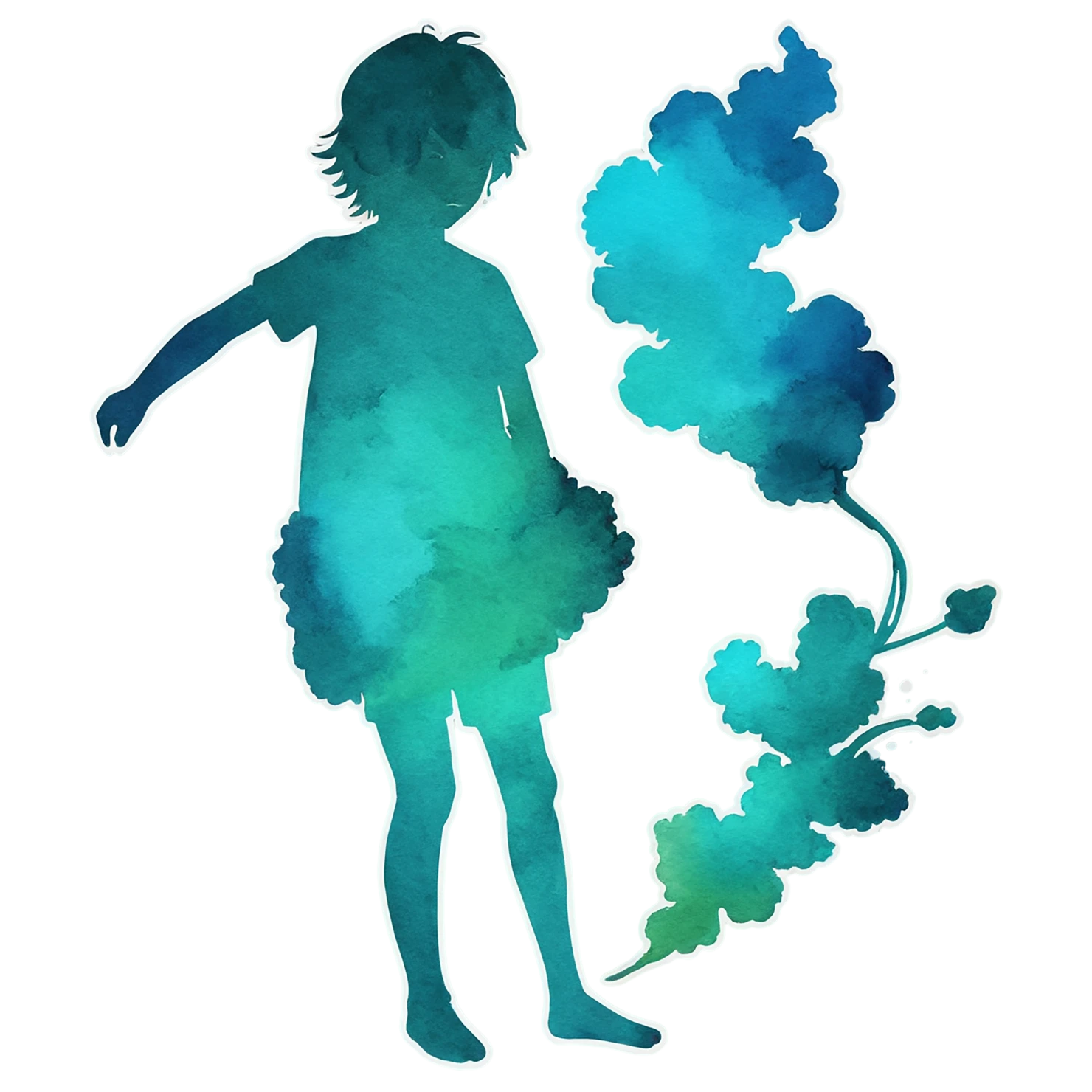 Boy watercolor sticker isolated on transparent background #13513