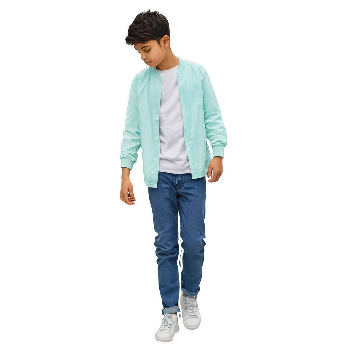 Boy watercolor sticker isolated on transparent background #13520