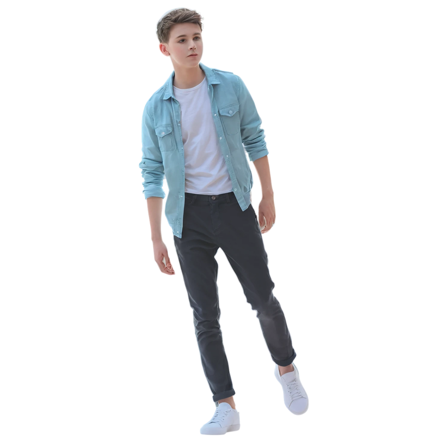 Boy watercolor sticker isolated on transparent background #13526