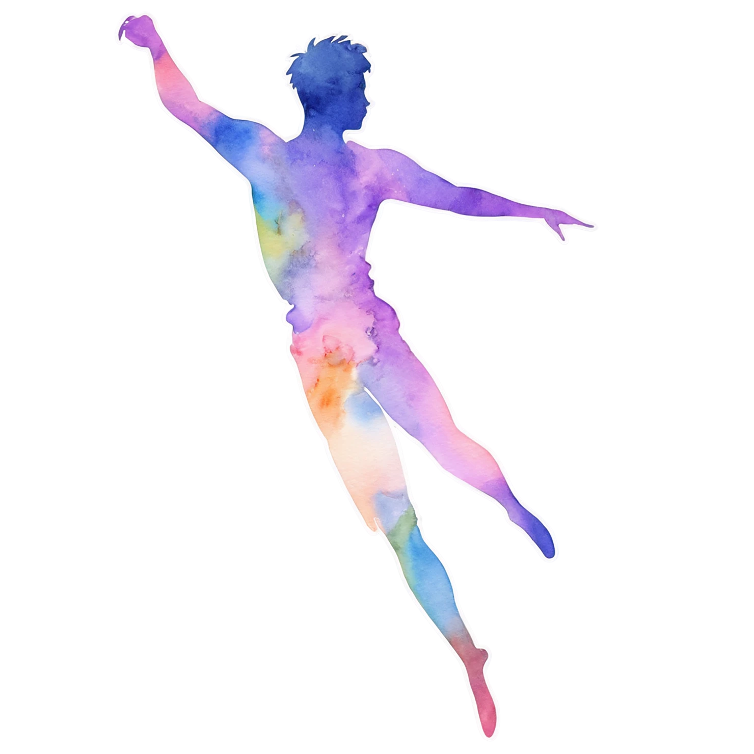 Boy watercolor sticker isolated on transparent background #13534