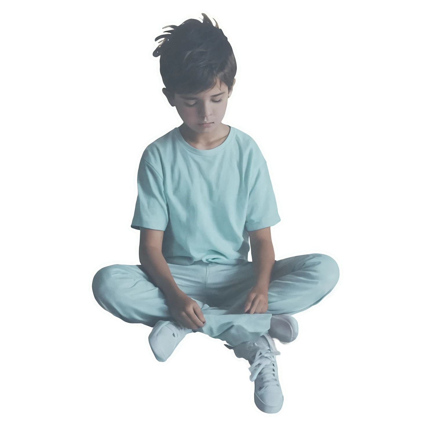 Boy watercolor sticker isolated on transparent background #13535