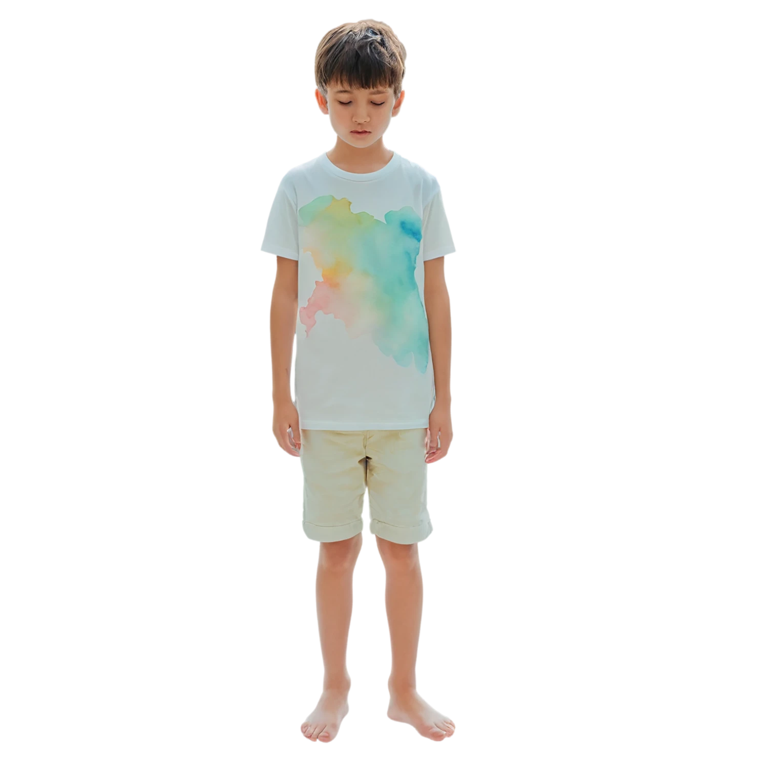 Boy watercolor sticker isolated on transparent background #13537