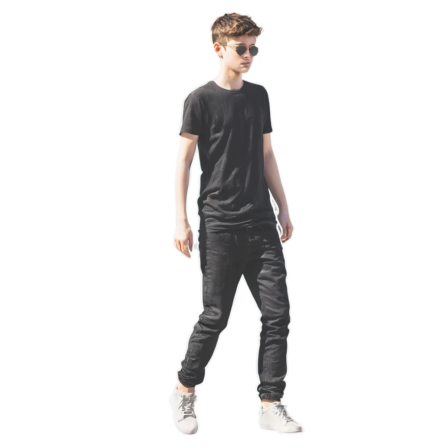 Boy watercolor sticker isolated on transparent background #13566