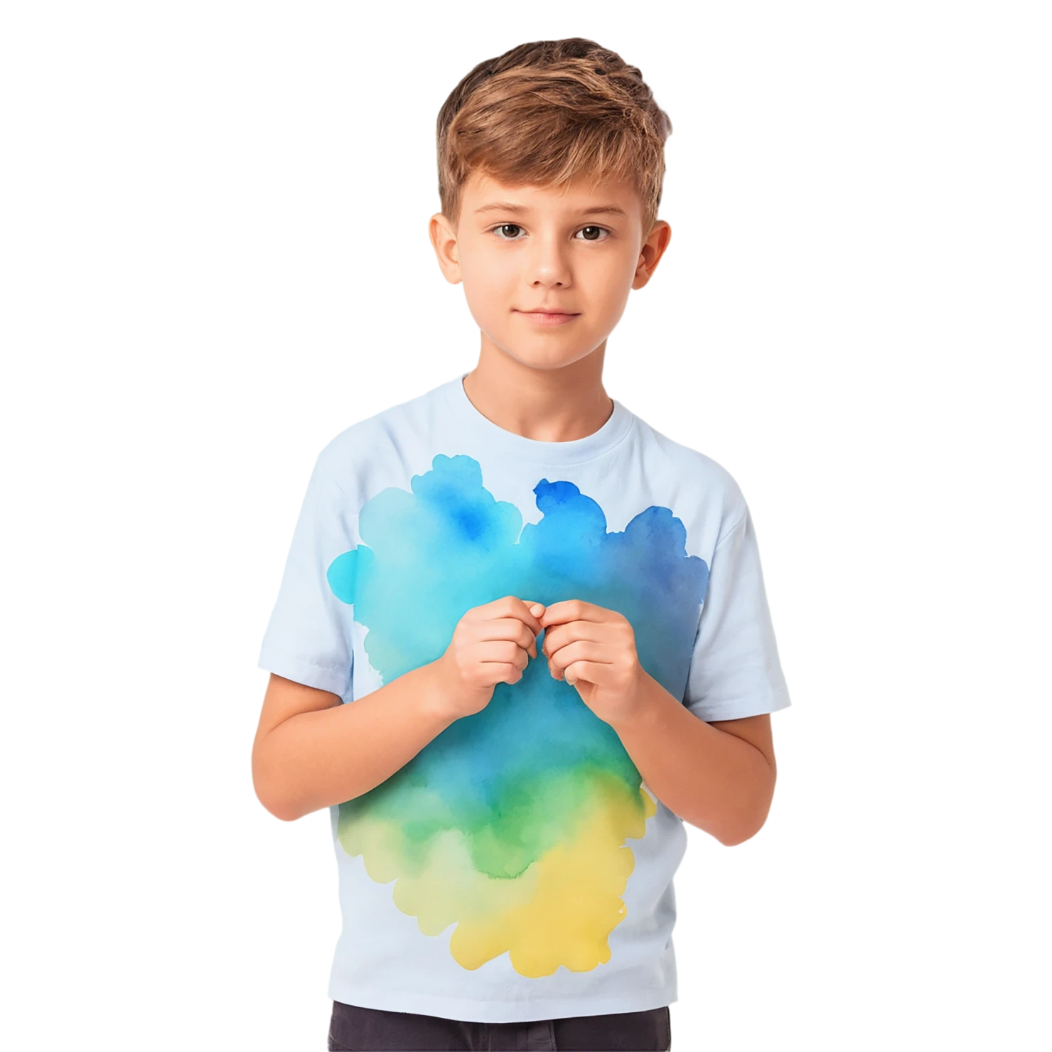 Boy watercolor sticker isolated on transparent background #13572