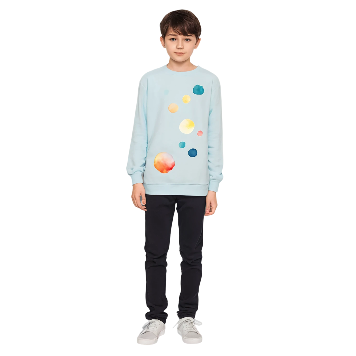 Boy watercolor sticker isolated on transparent background #13577