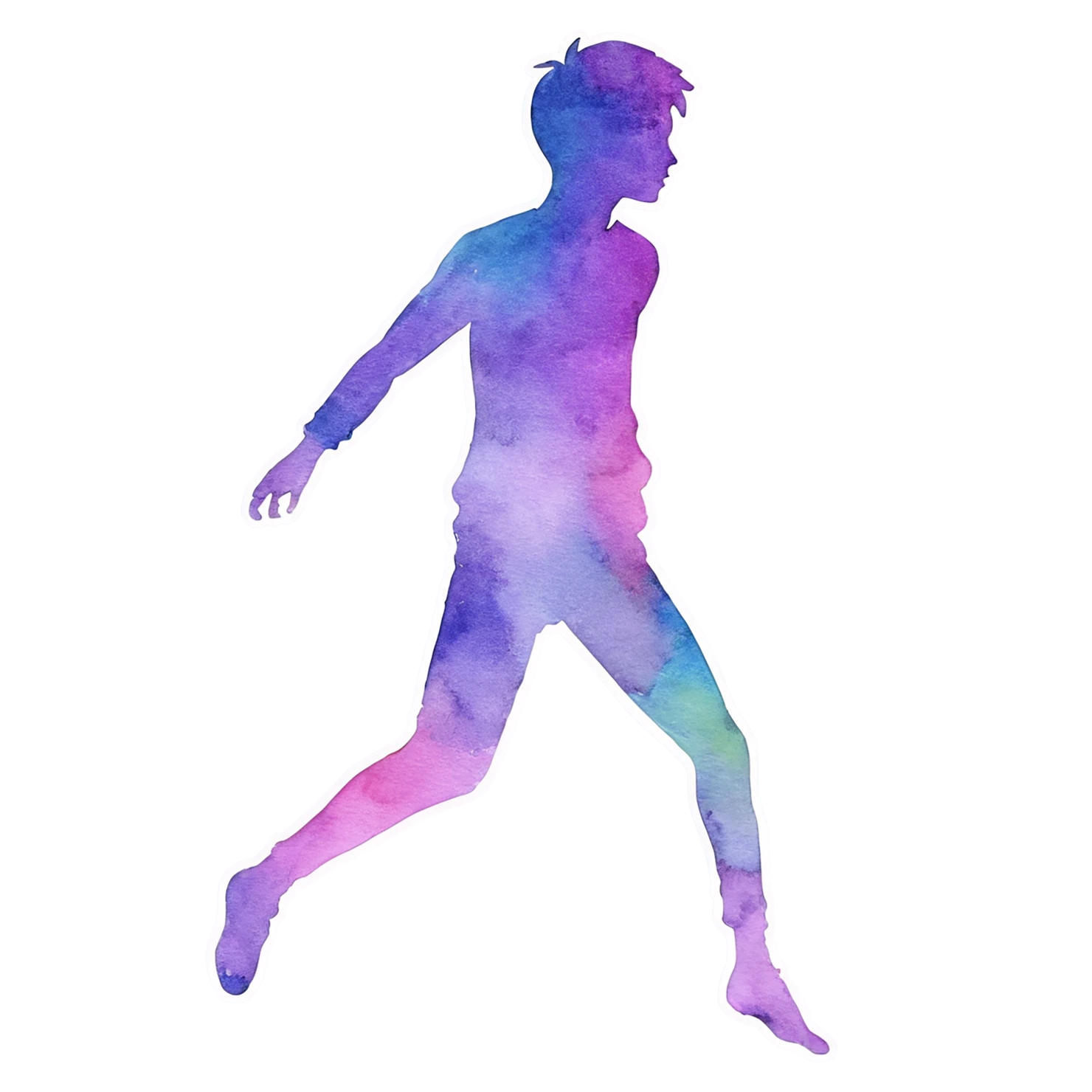 Boy watercolor sticker isolated on transparent background #13580
