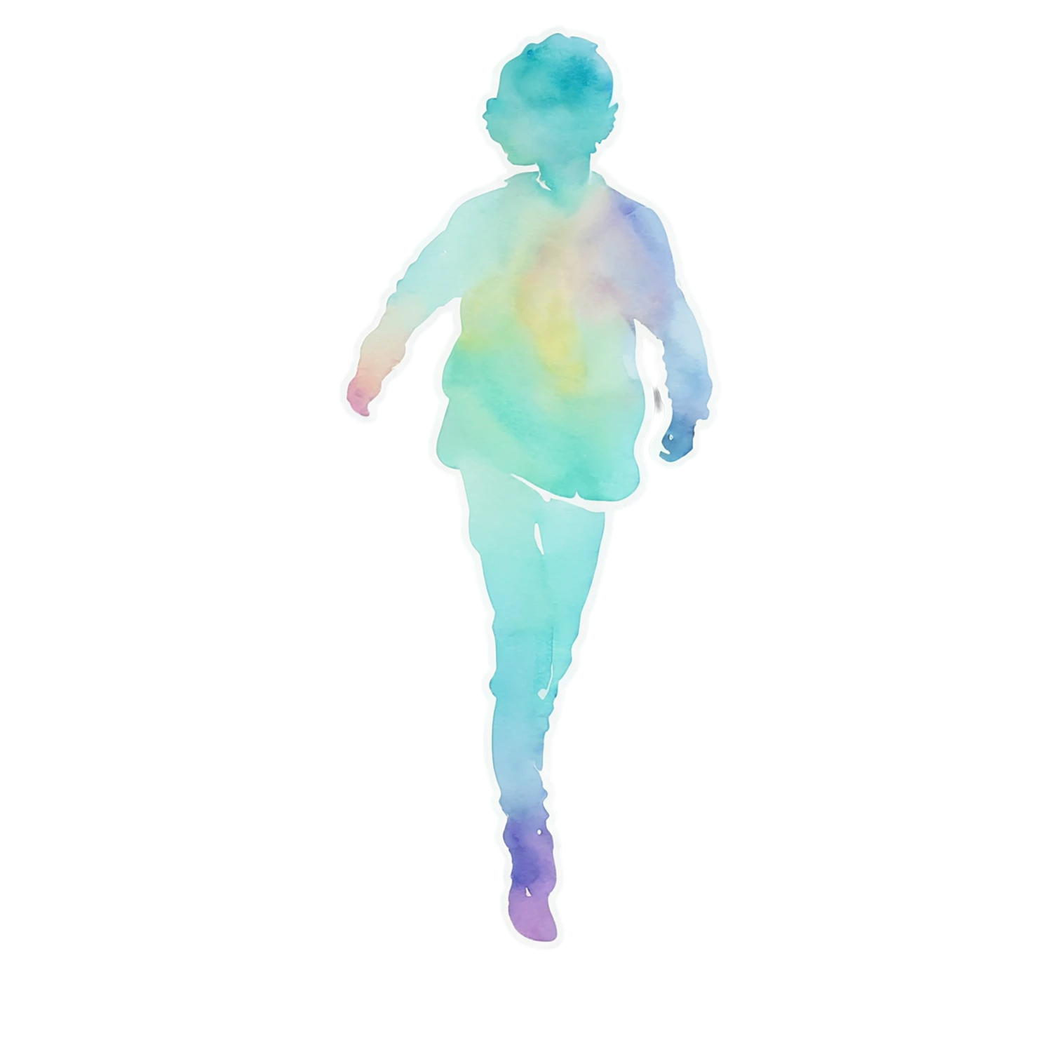 Boy watercolor sticker isolated on transparent background #13601