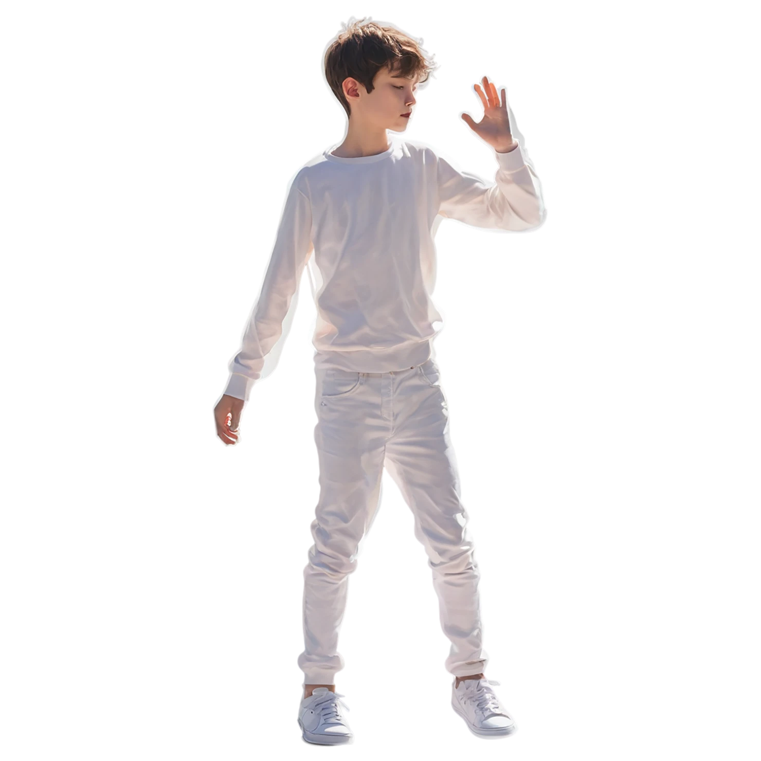 Boy watercolor sticker isolated on transparent background #13604