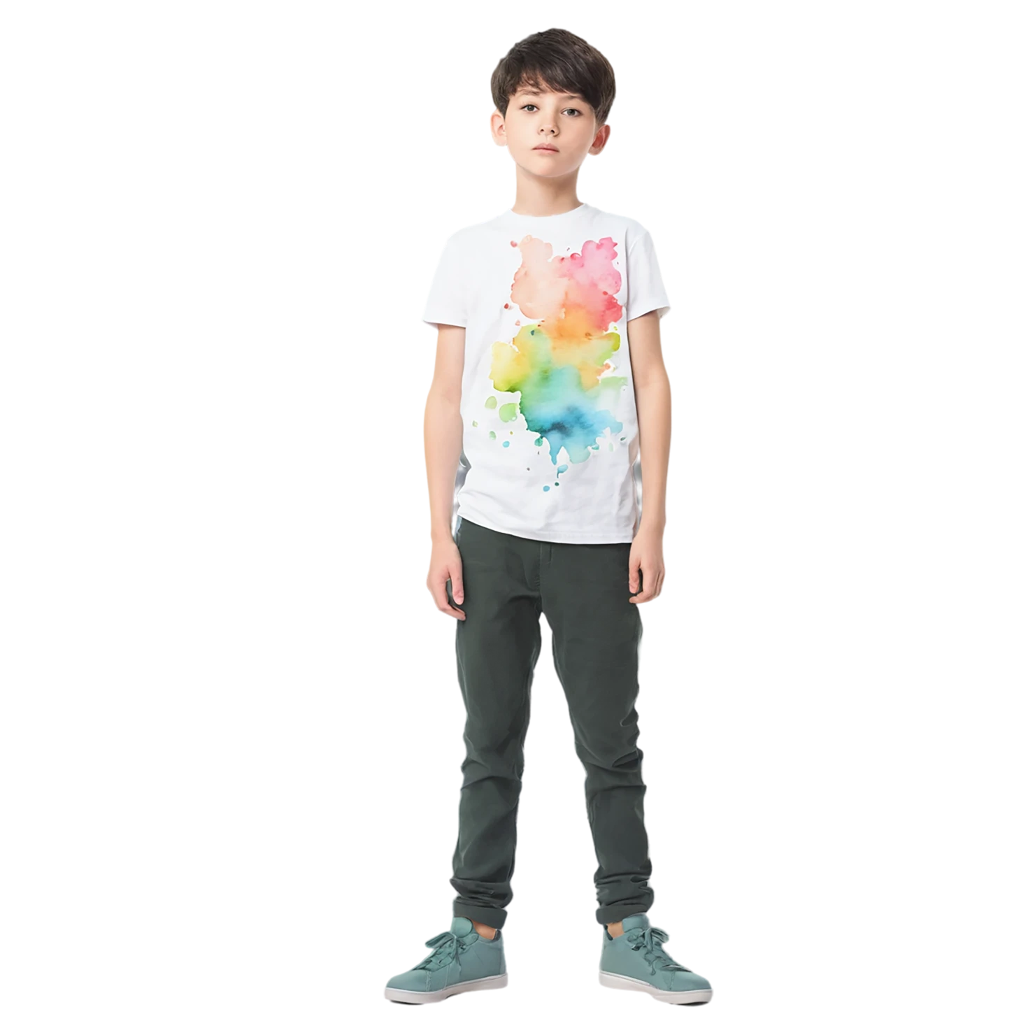 Boy watercolor sticker isolated on transparent background #13605