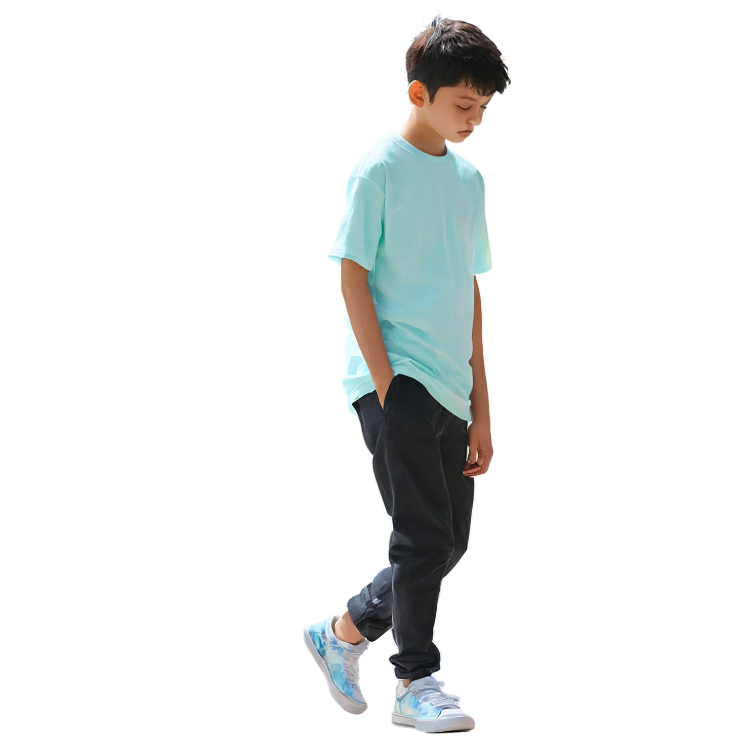 Boy watercolor sticker isolated on transparent background #13608