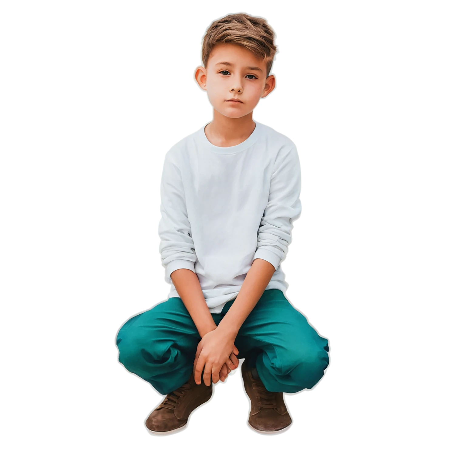 Boy watercolor sticker isolated on transparent background #13609