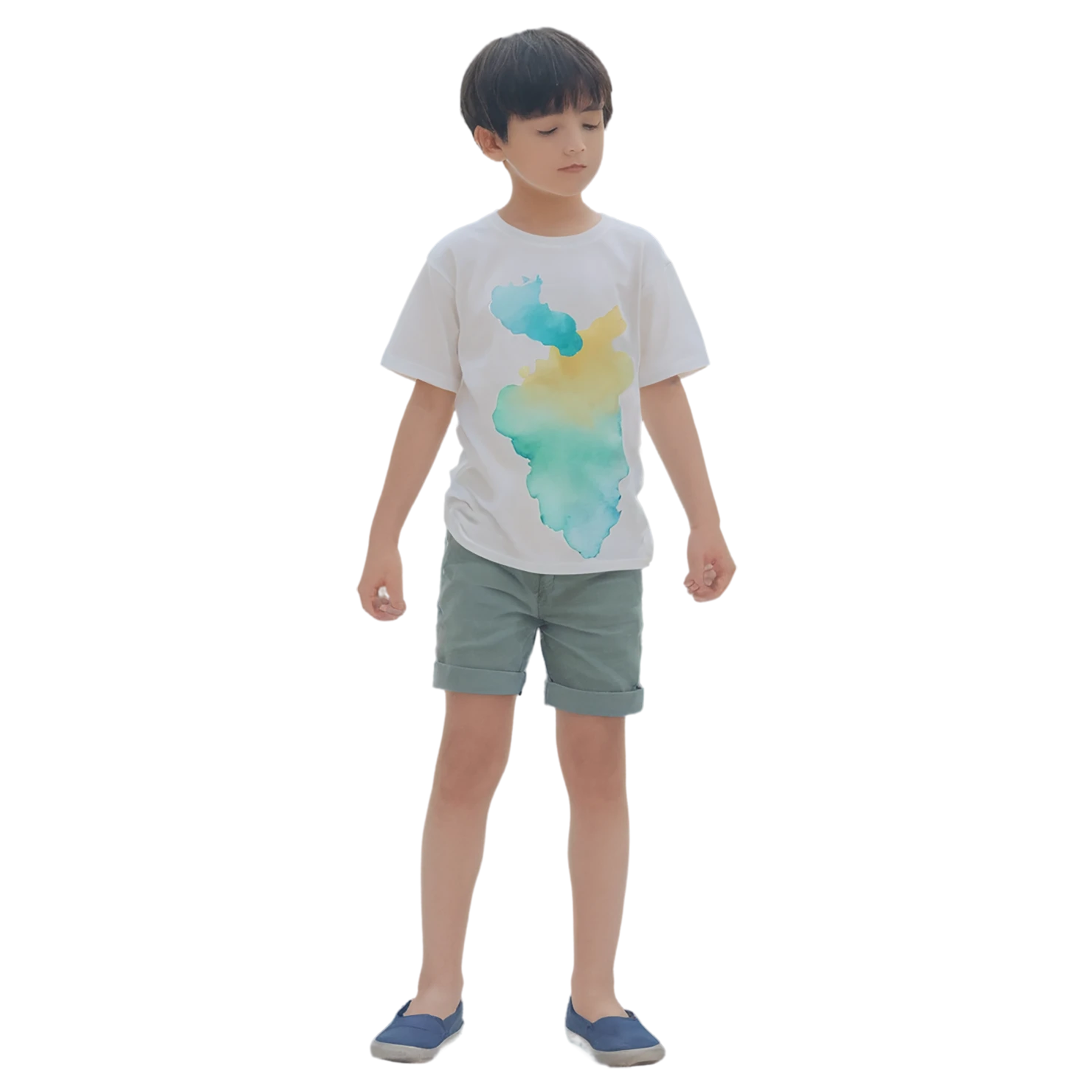 Boy watercolor sticker isolated on transparent background #13611