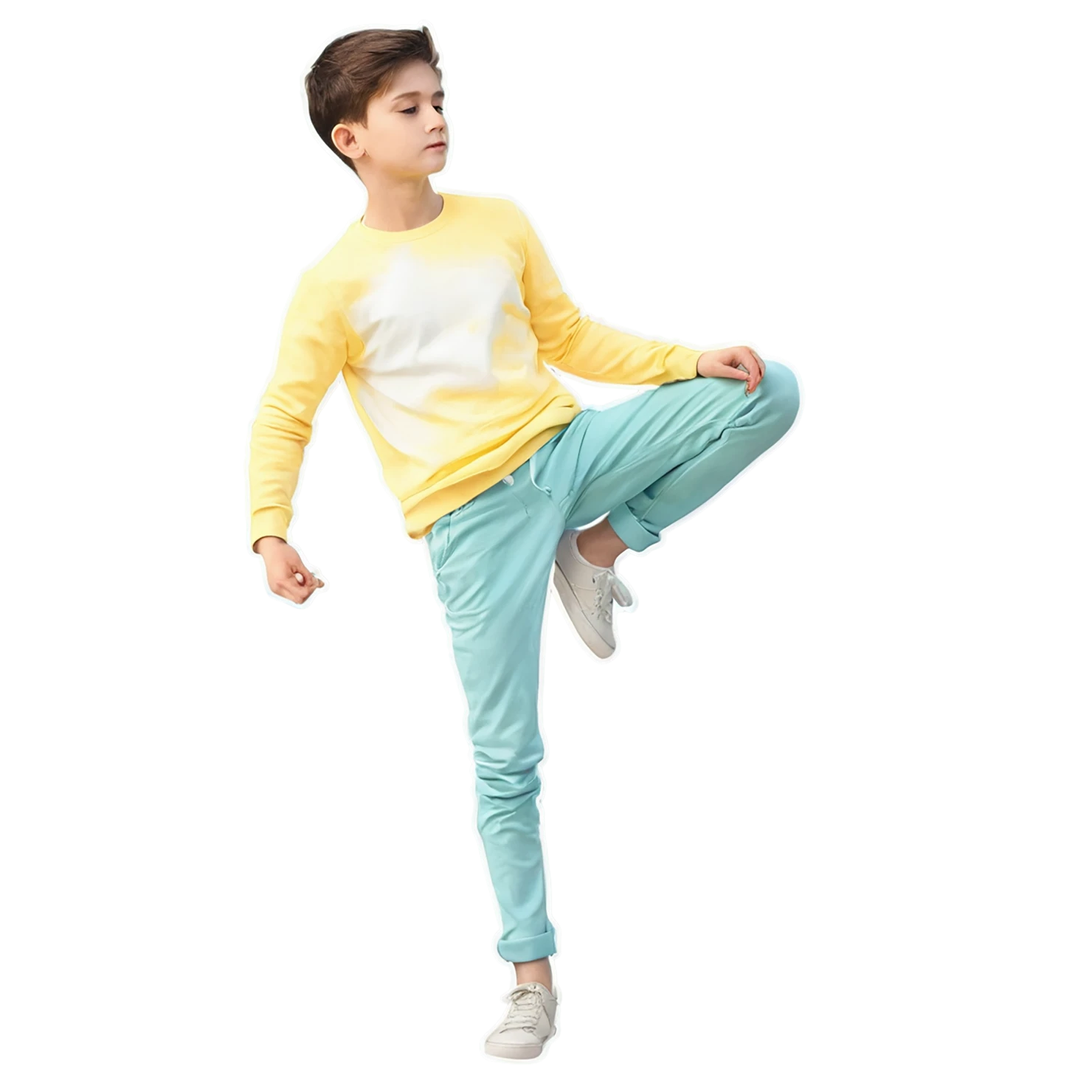 Boy watercolor sticker isolated on transparent background #13612