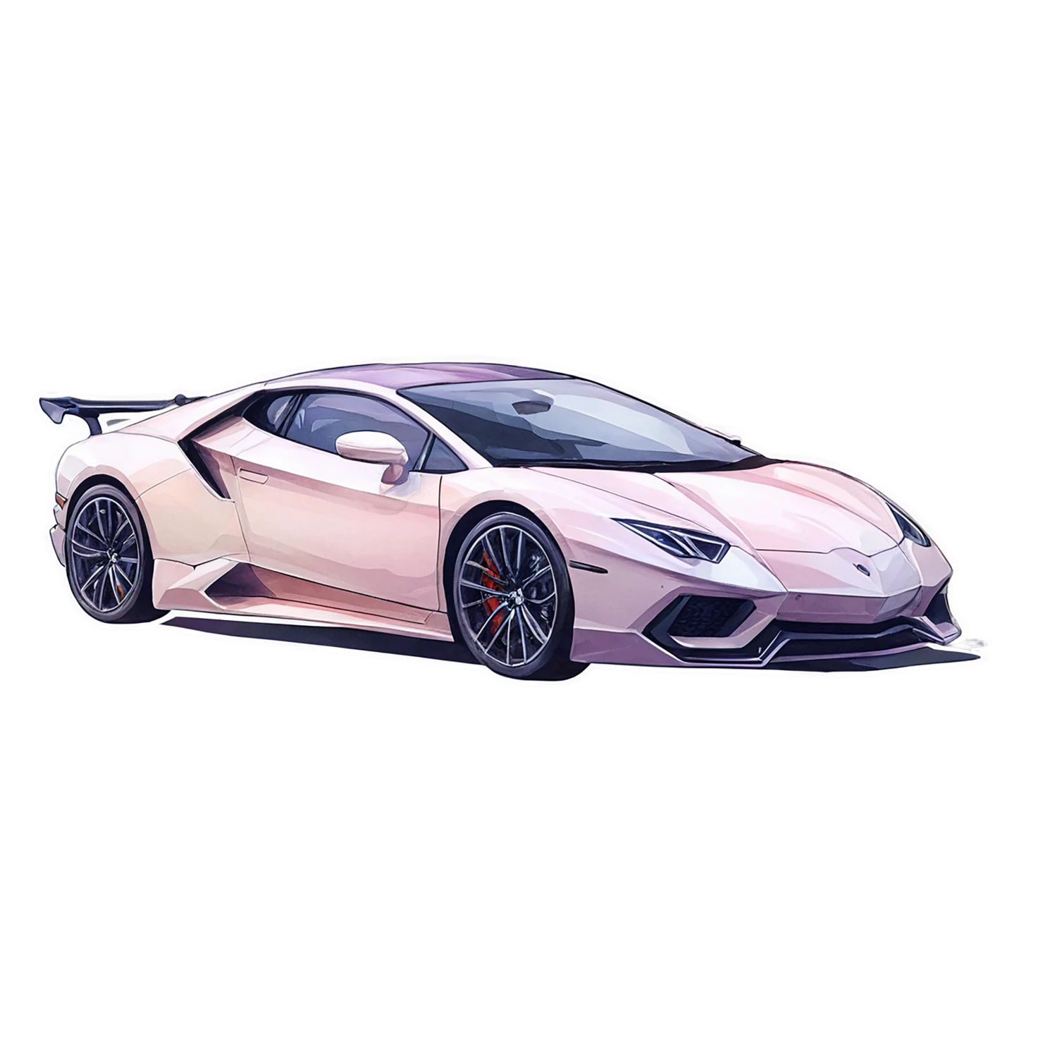 Car watercolor sticker isolated on transparent background #13641