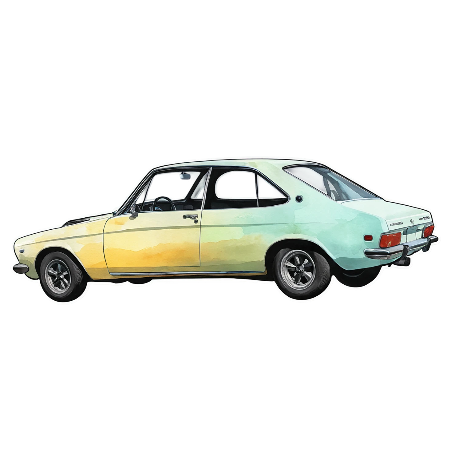 Car watercolor sticker isolated on transparent background #13642