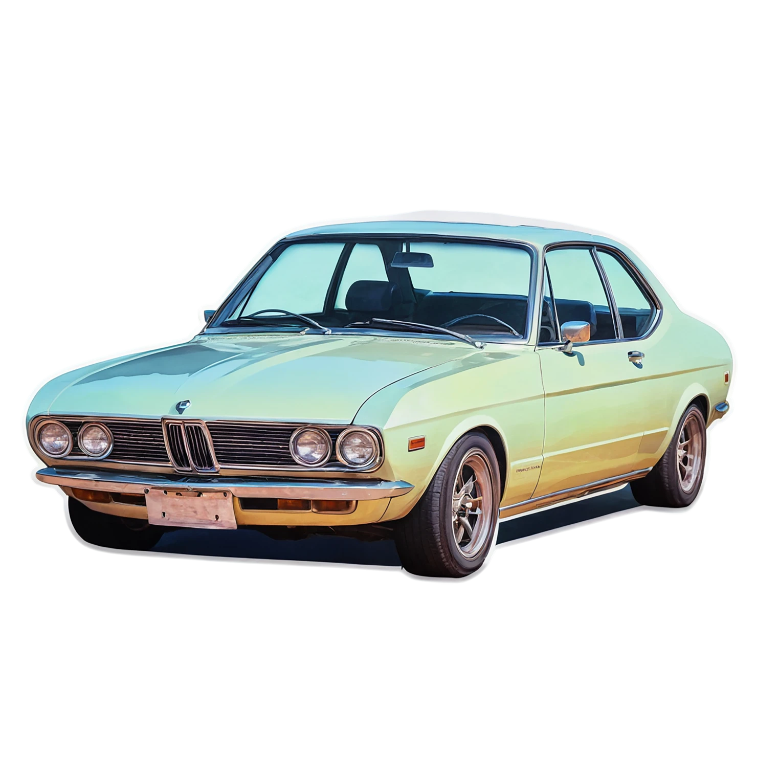Car watercolor sticker isolated on transparent background #13645