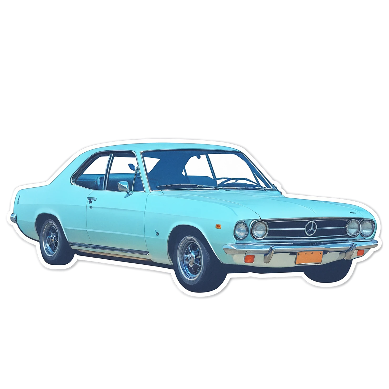Car watercolor sticker isolated on transparent background #13650