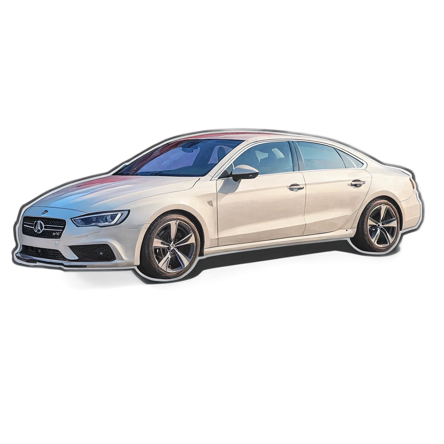Car watercolor sticker isolated on transparent background #13653