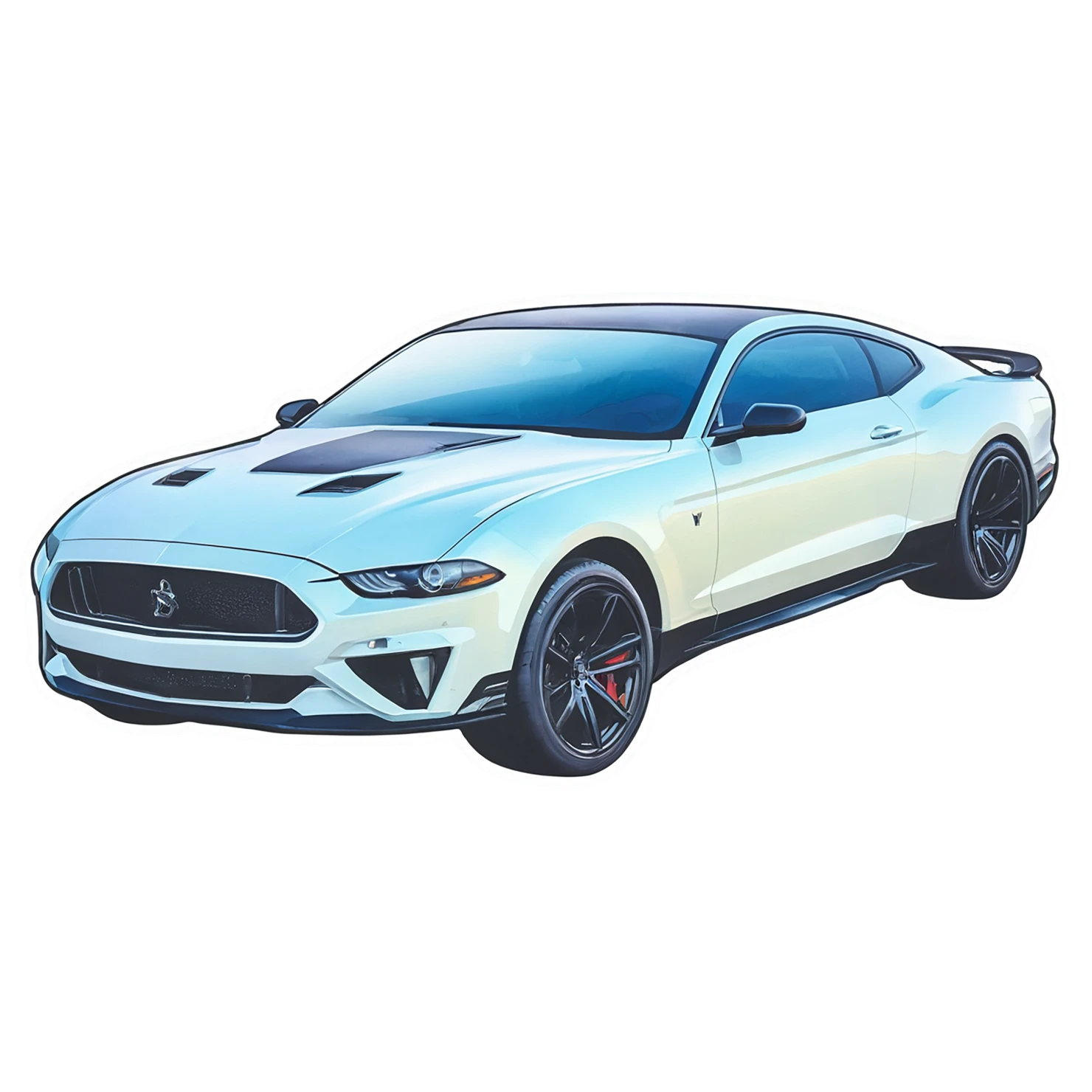 Car watercolor sticker isolated on transparent background #13662