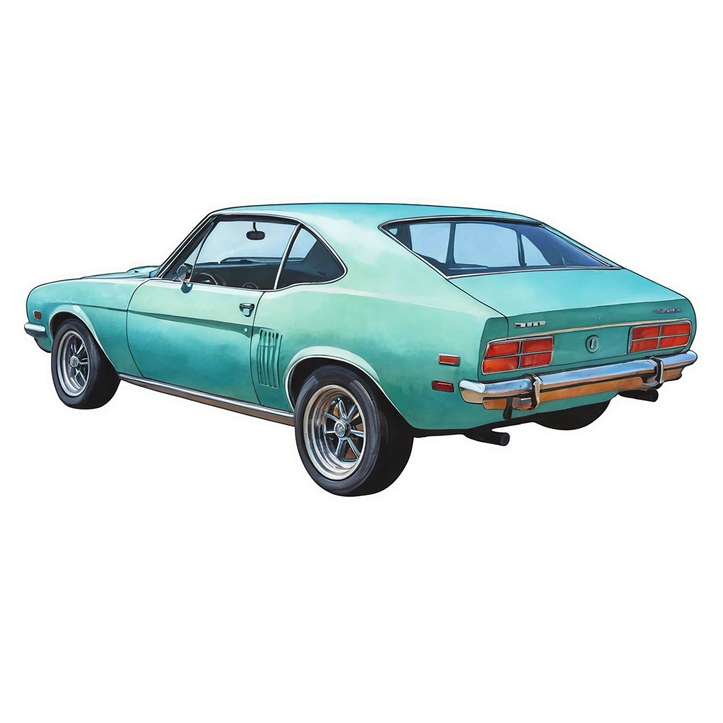 Car watercolor sticker isolated on transparent background #13681