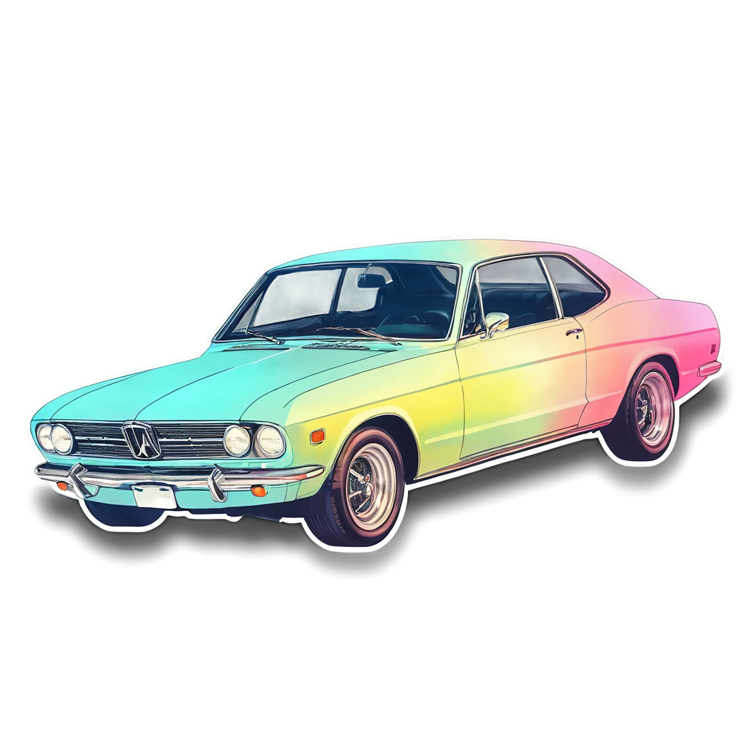 Car watercolor sticker isolated on transparent background #13690