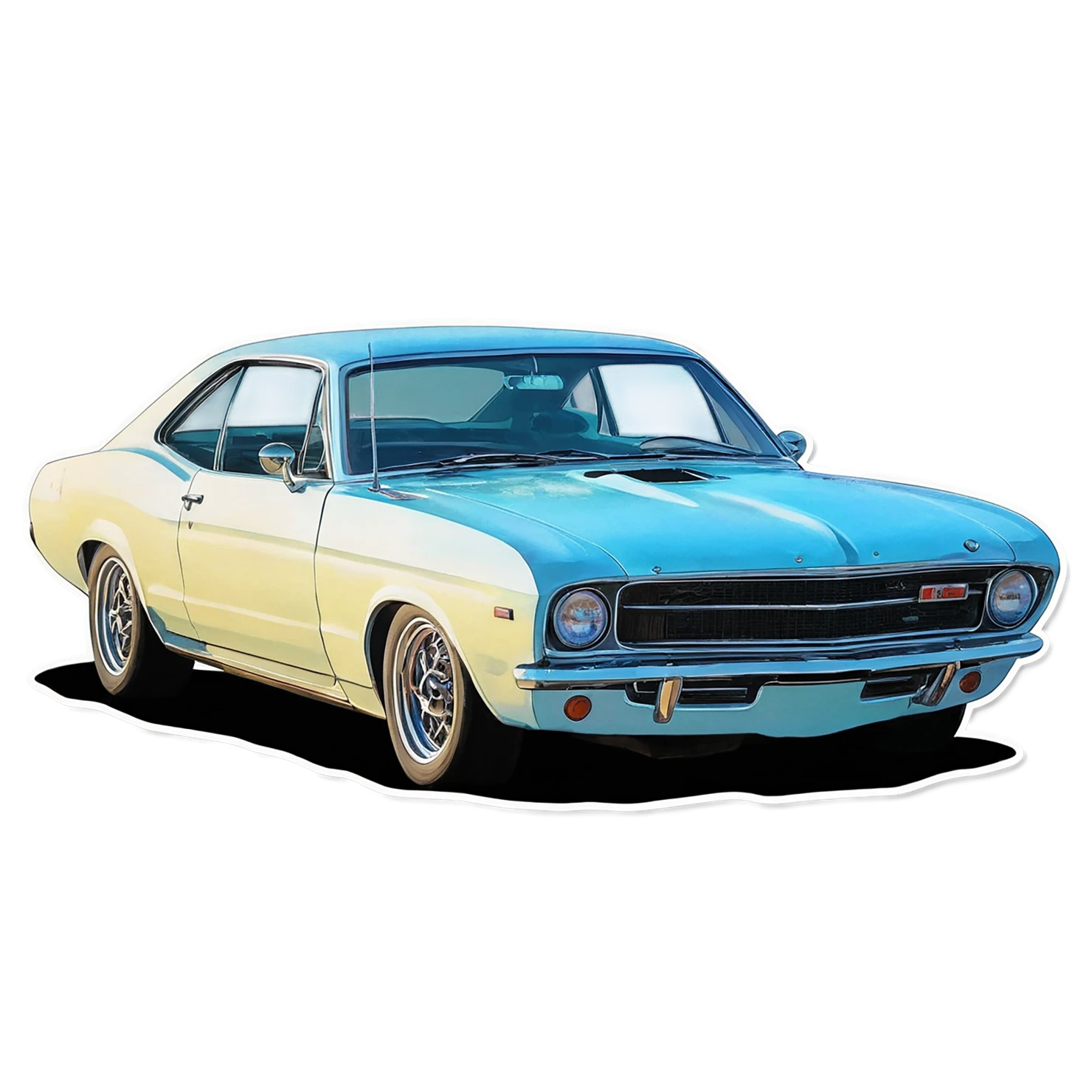 Car watercolor sticker isolated on transparent background #13692