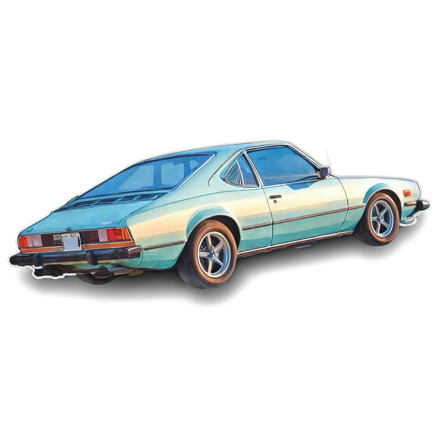 Car watercolor sticker isolated on transparent background #13693