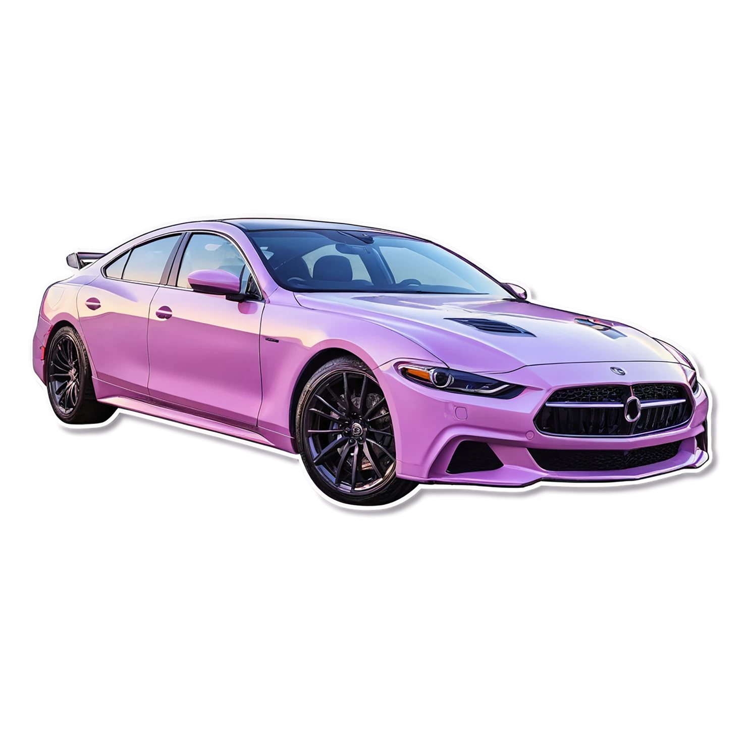 Car watercolor sticker isolated on transparent background #13698