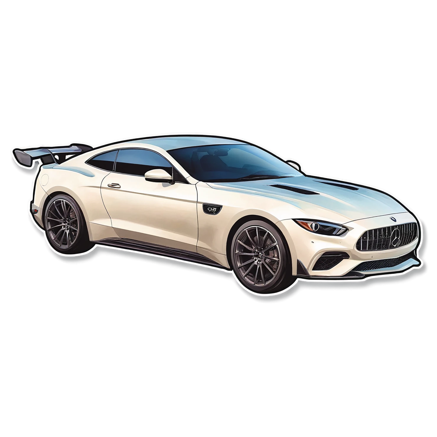 Car watercolor sticker isolated on transparent background #13704