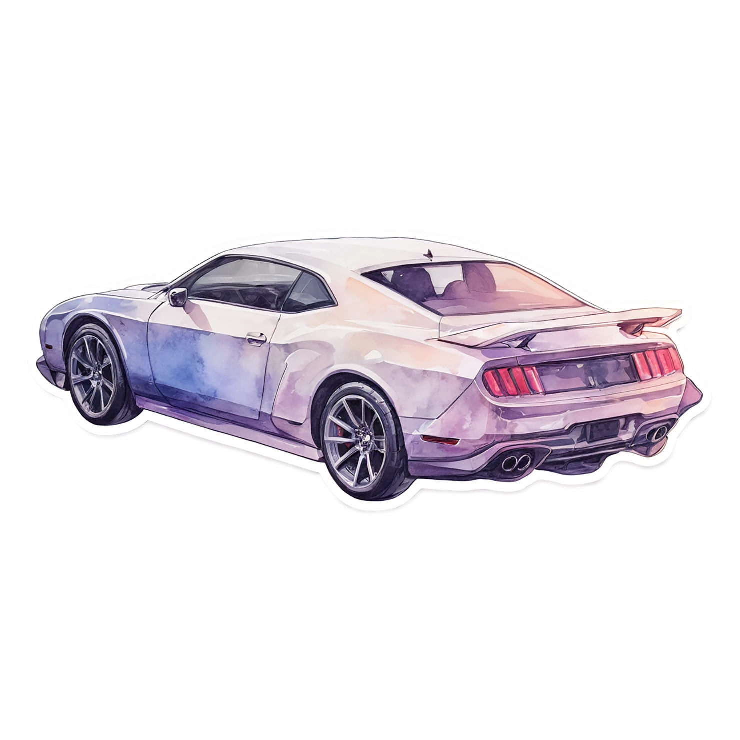 Car watercolor sticker isolated on transparent background #13713