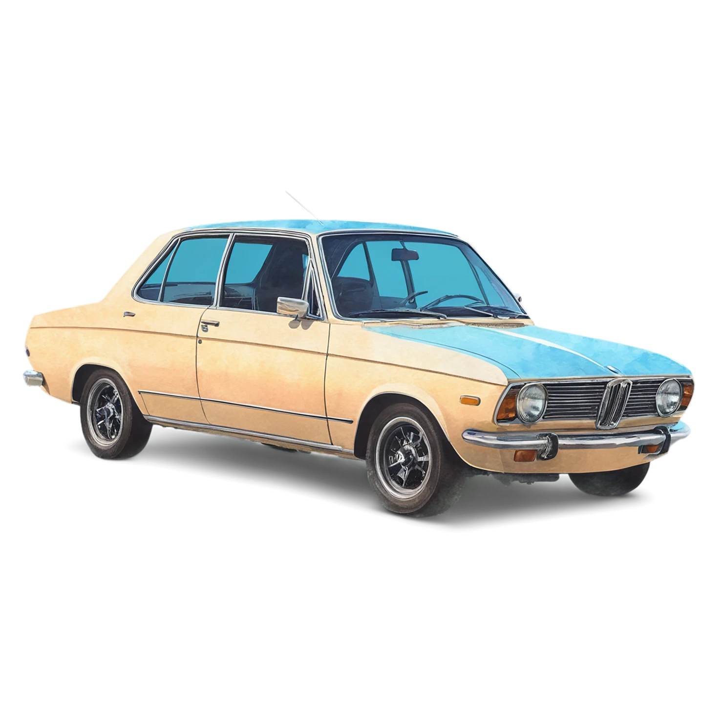 Car watercolor sticker isolated on transparent background #13714