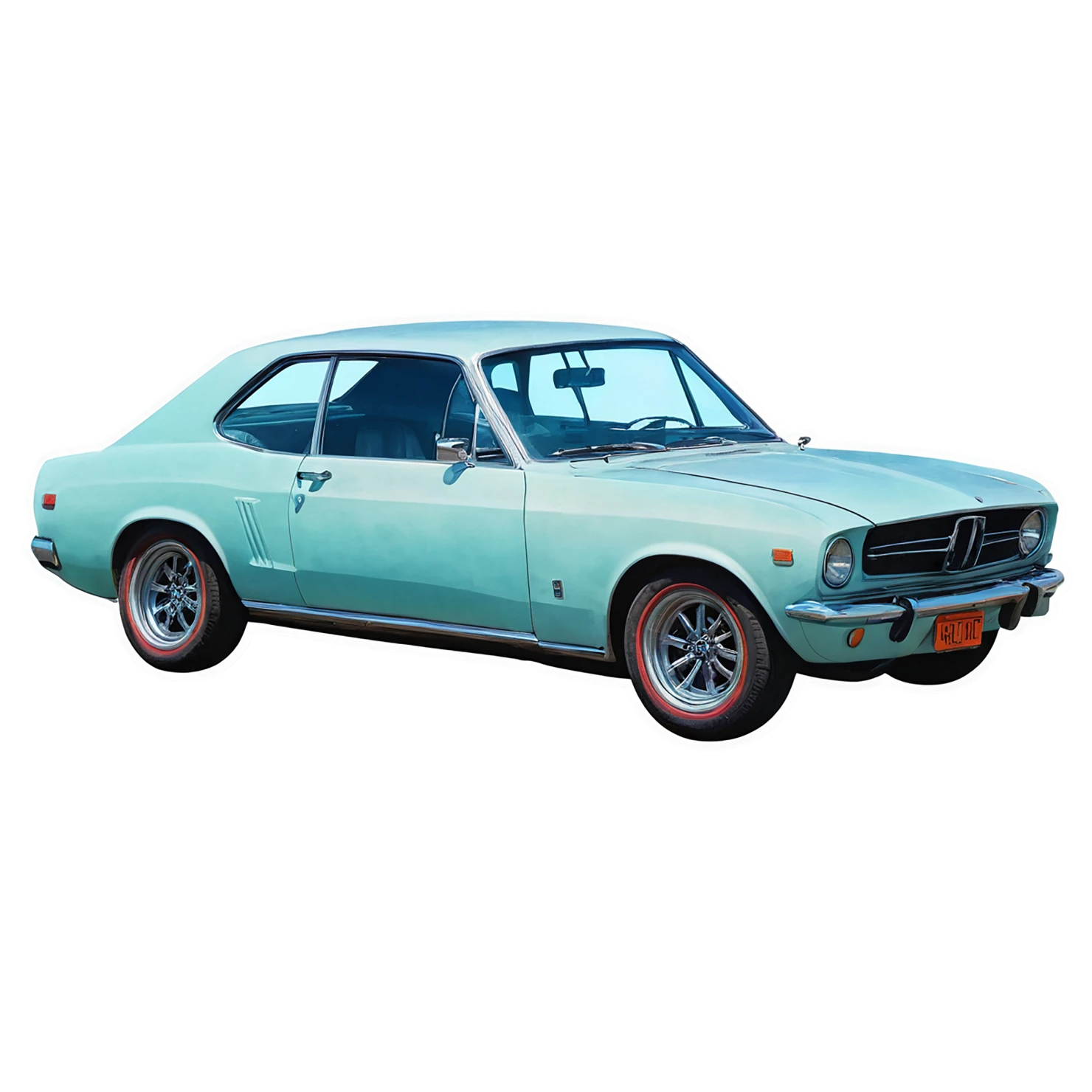 Car watercolor sticker isolated on transparent background #13735