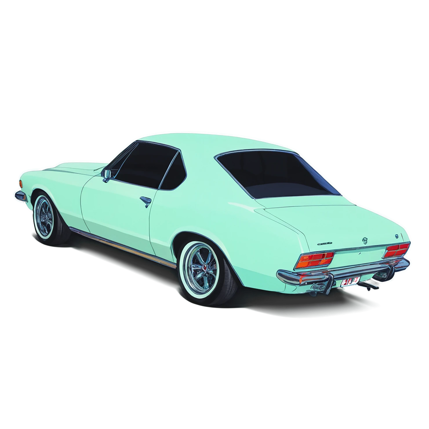 Car watercolor sticker isolated on transparent background #13740