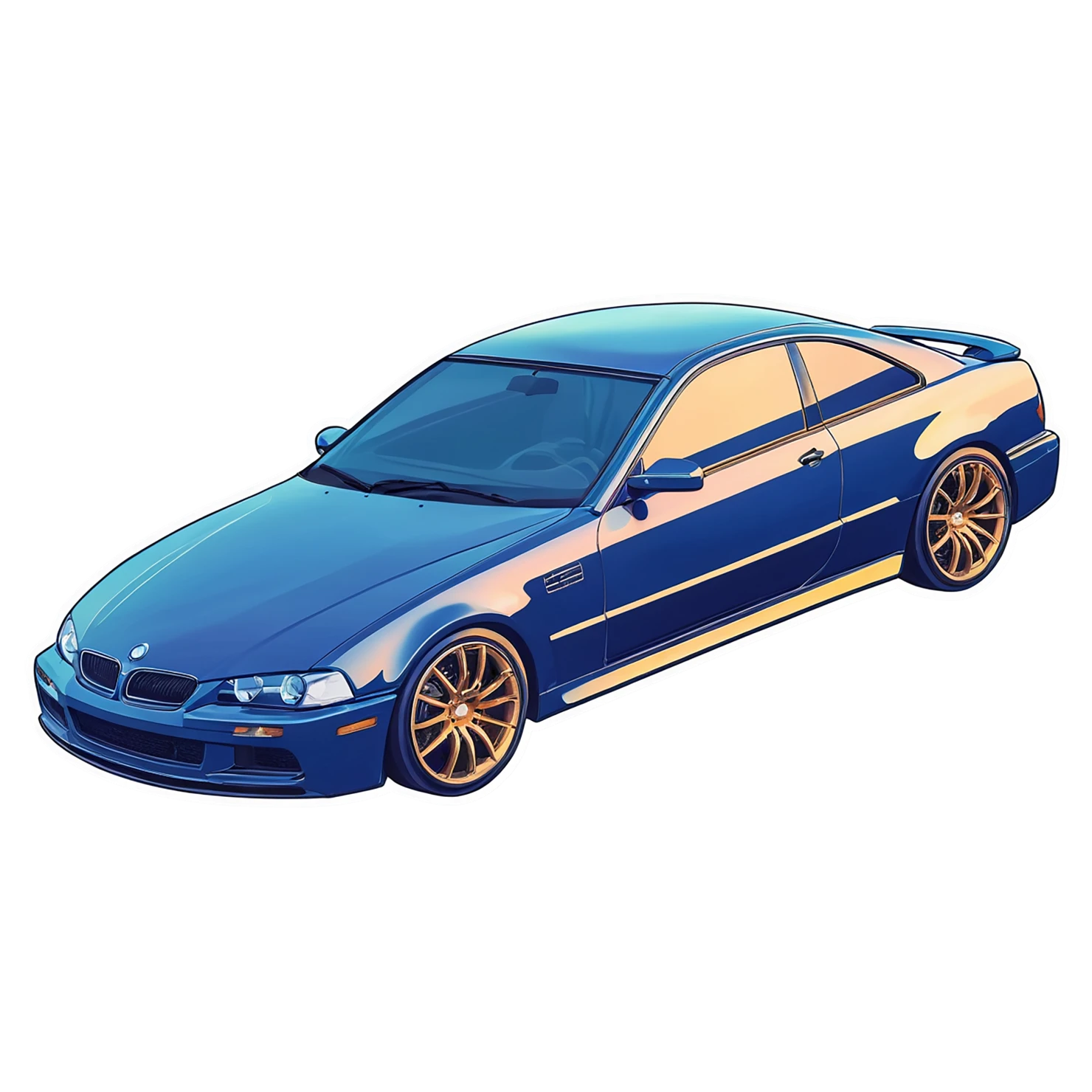 Car watercolor sticker isolated on transparent background #13753