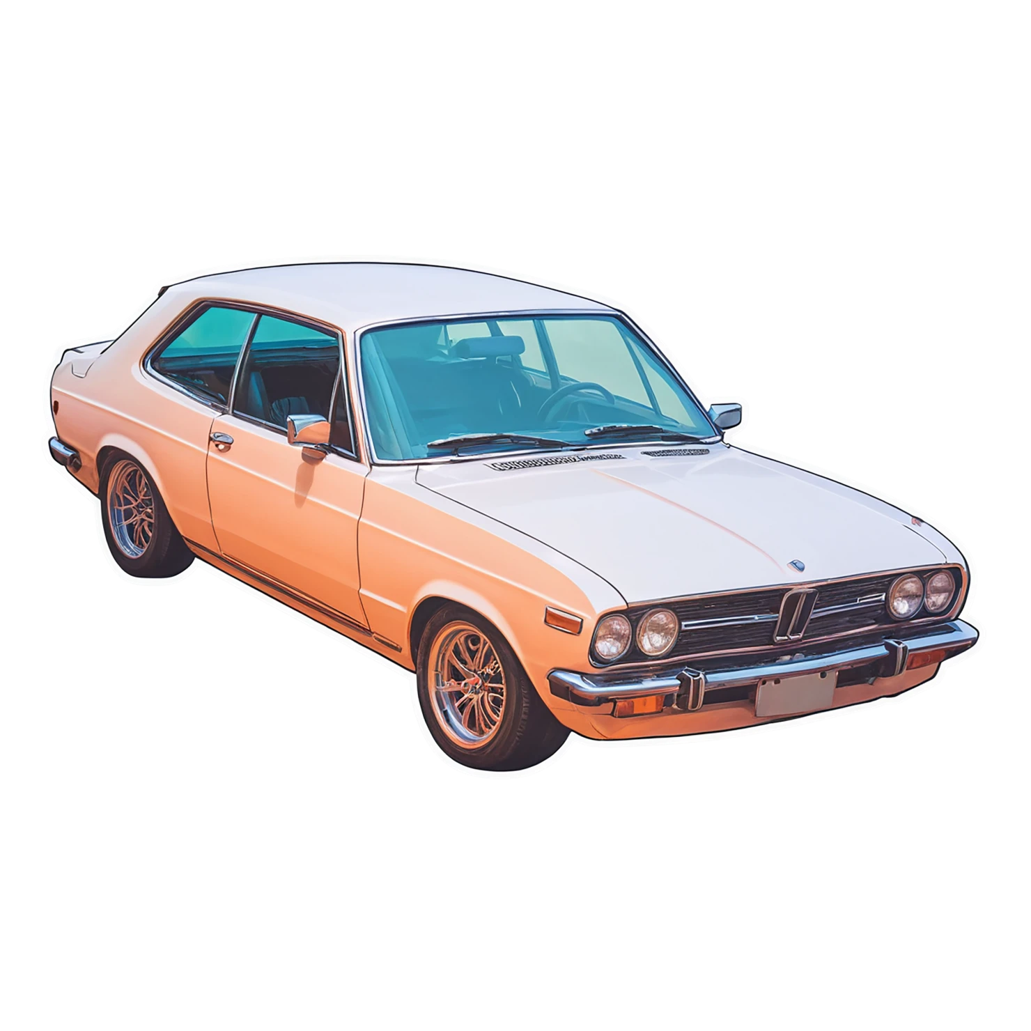 Car watercolor sticker isolated on transparent background #13759