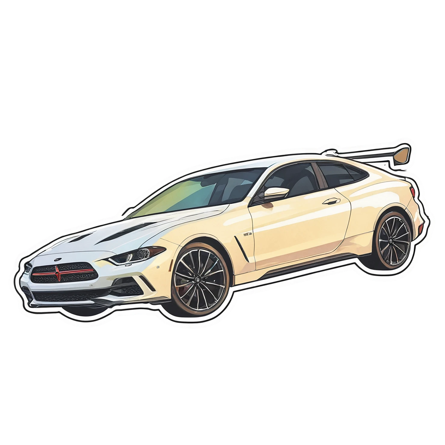 Car watercolor sticker isolated on transparent background #13766
