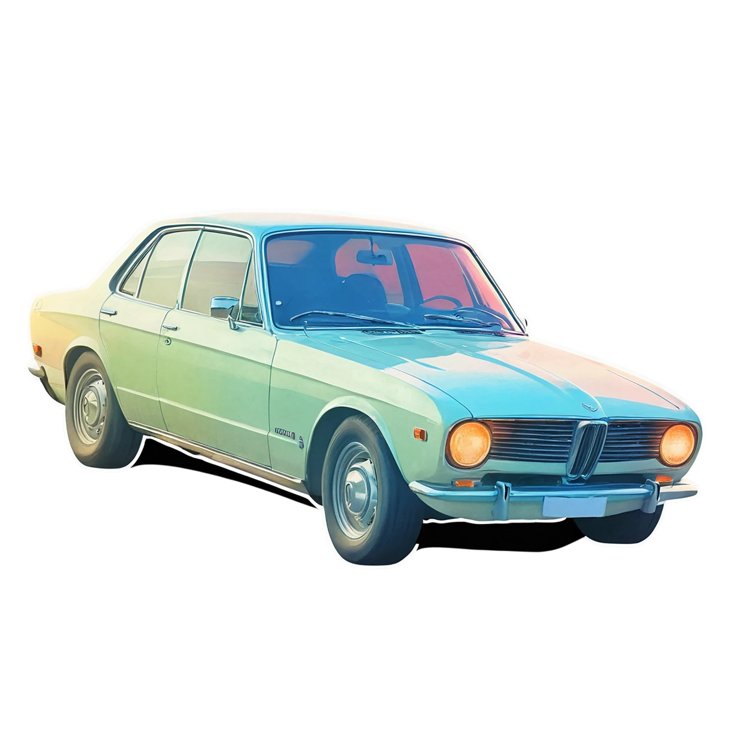Car watercolor sticker isolated on transparent background #13776