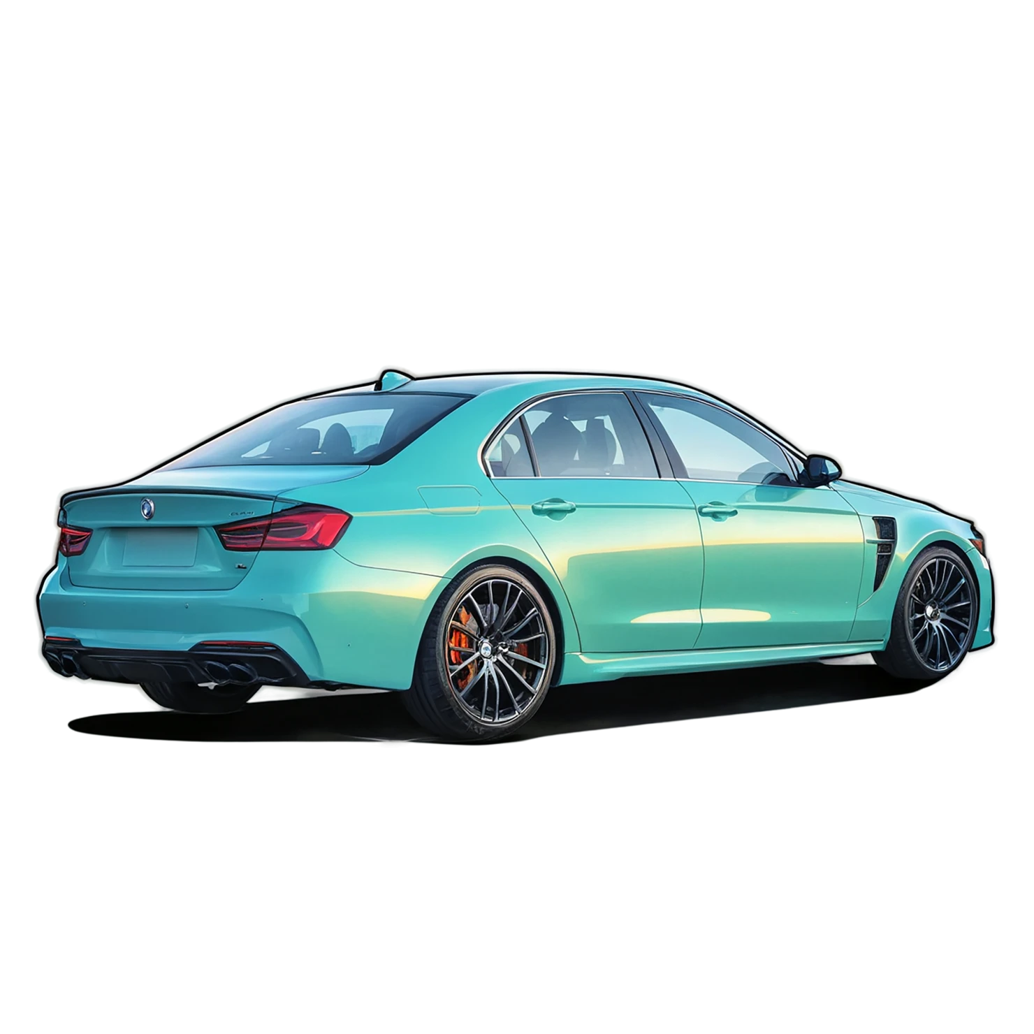 Car watercolor sticker isolated on transparent background #13777