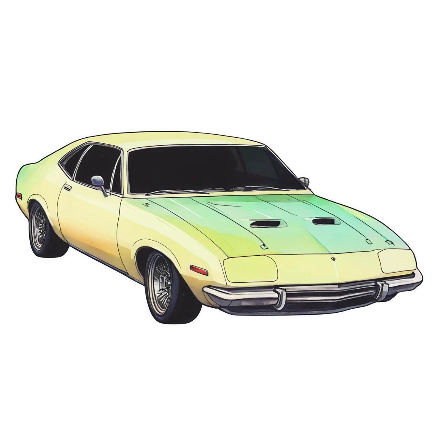 Car watercolor sticker isolated on transparent background #13778