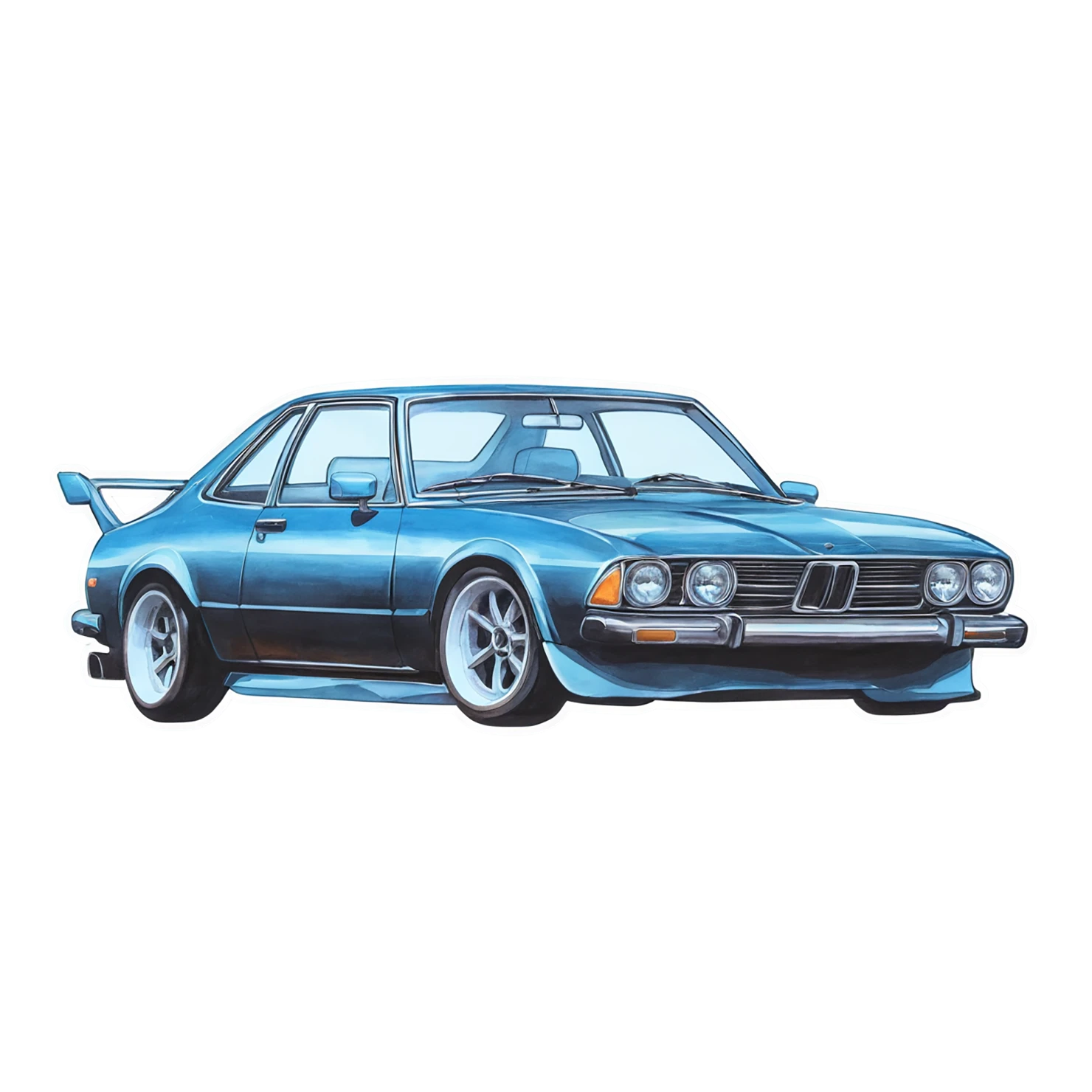 Car watercolor sticker isolated on transparent background #13782